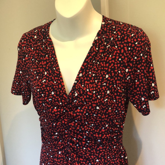 Michael Kors false wrap heart print dress - Picture 4 of 10